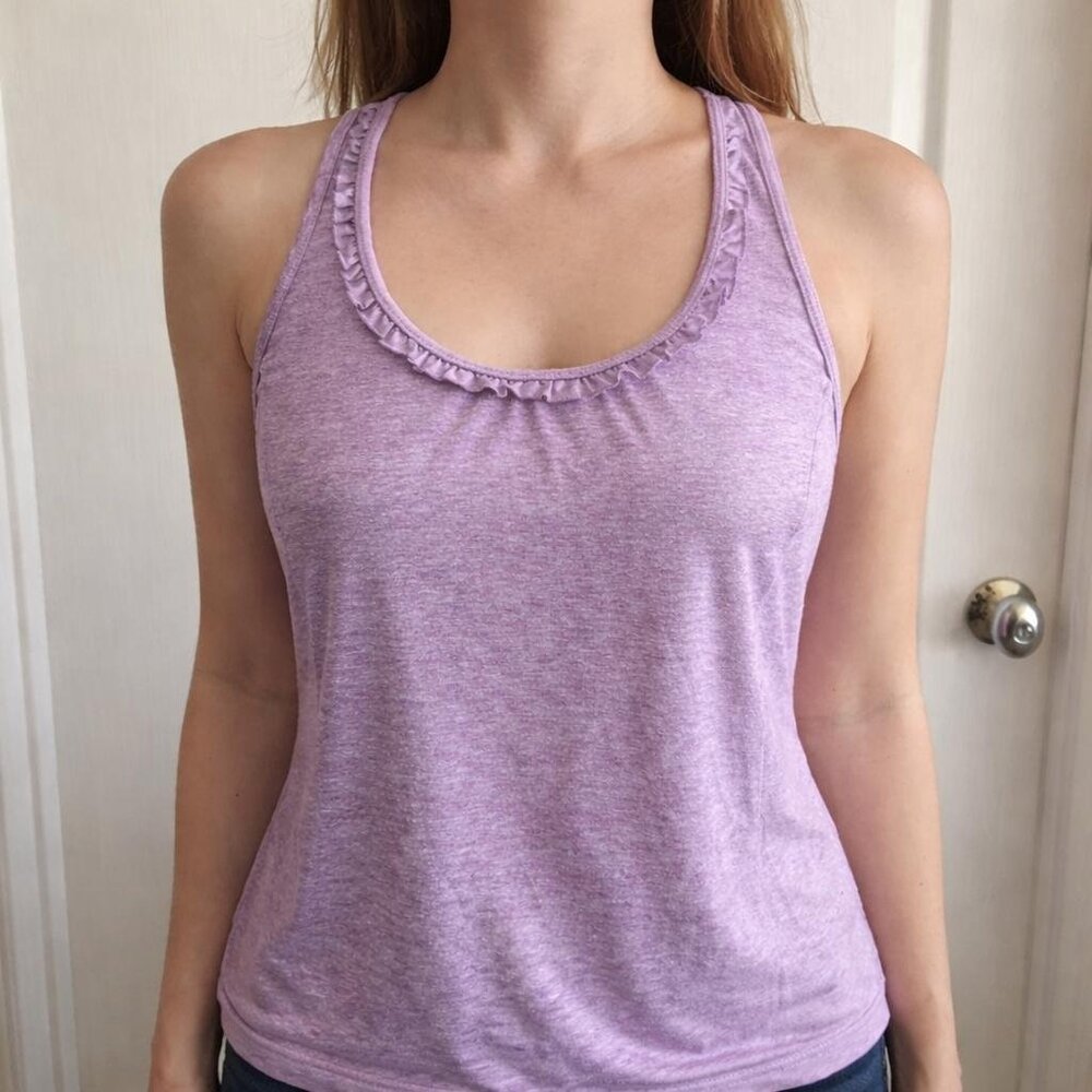 Xersion Performance Top Purple Lace Sleeveless Tank Sz Medium